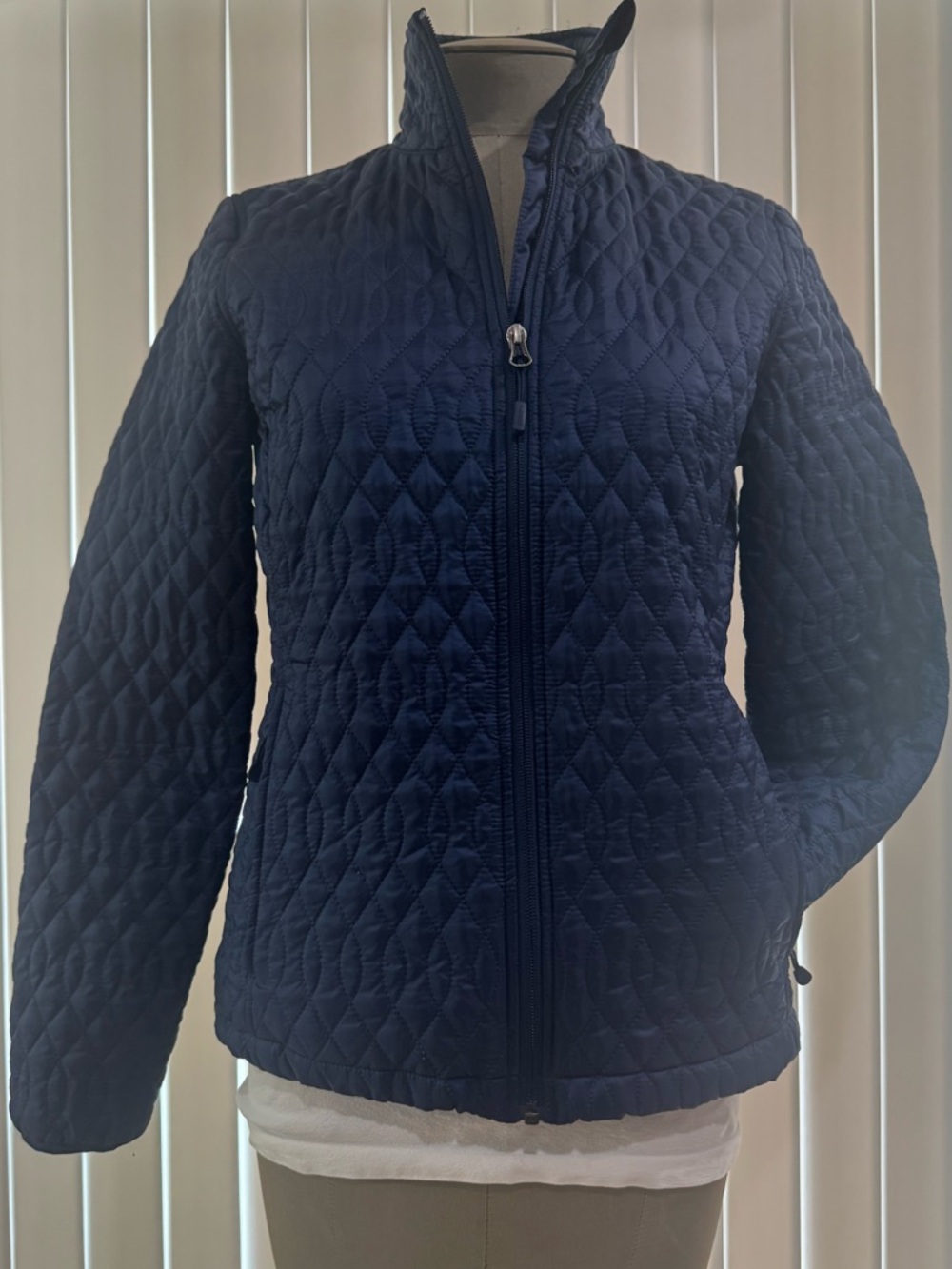 Lands’ End Women's PrimaLoft Navy Blue LightweightJacket Coat Packable XS (2-4)
